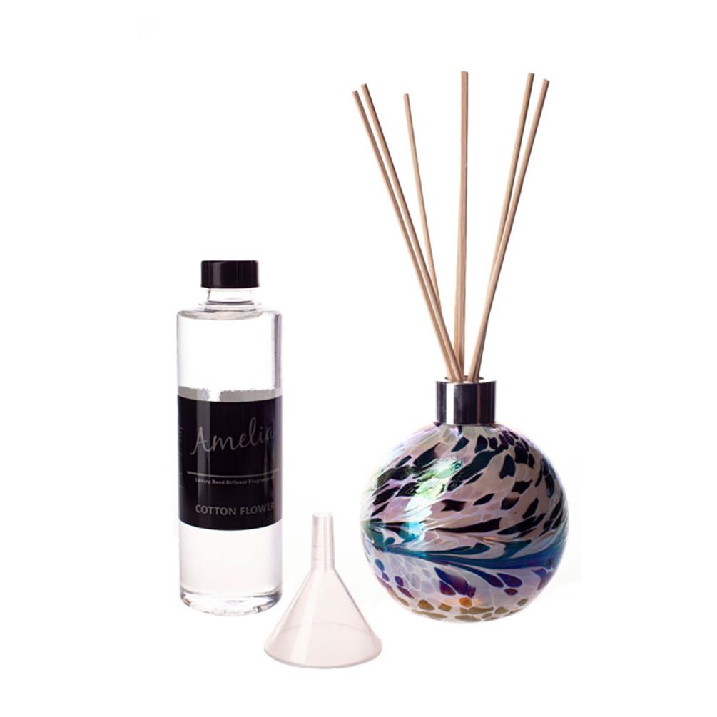 Amelia Art Glass Black, Grey & White Reed Diffuser Gift Set  £35.99